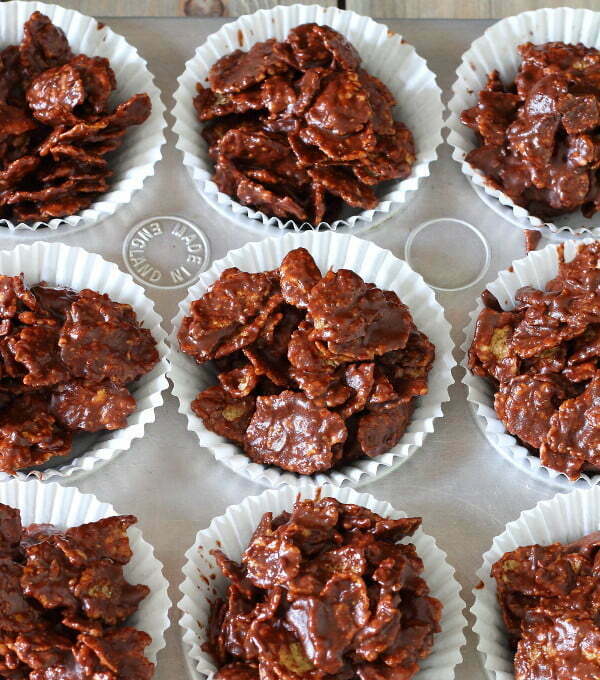 Chocolate Cornflake Cakes Recipe - My childhood favourite, with a grown-up, healthier twist to include protein, fiber and healthy fats!